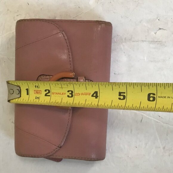 COACH Soho Compact Bi Fold Leather Wallet Card Case Coin Zipper Bag Clutch Pink - Picture 15 of 16